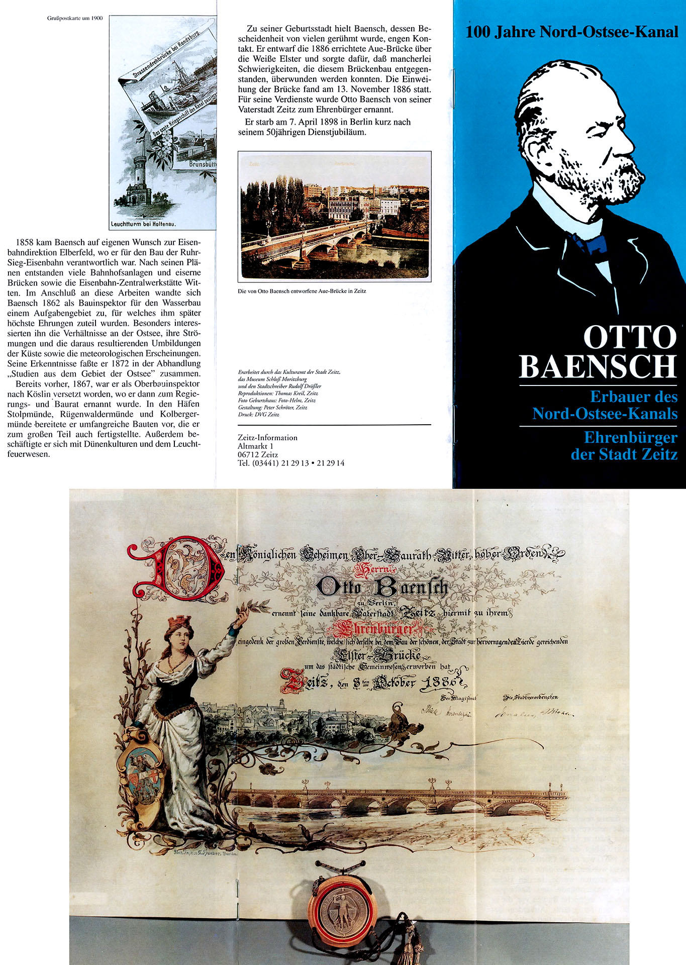 Otto Baensch - Erbauer des Nord - Ostsee - Kanals - Zeitz - Information